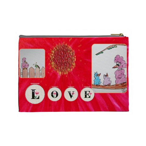 Pink Cosmetic Bag Love By Trine Back