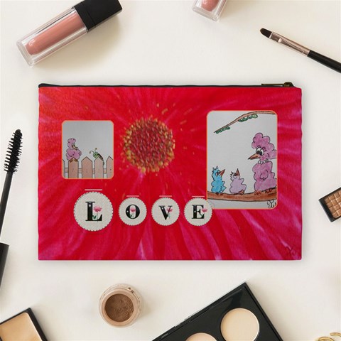 Pink Cosmetic Bag Love By Trine Back