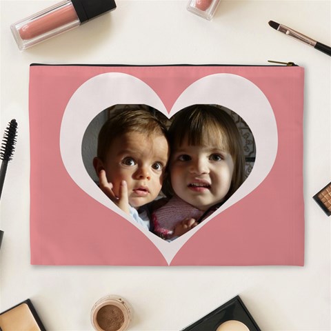 My Heart Xl Cosmetic Bag By Daniela Back