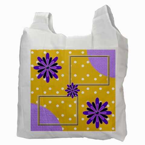 Purple Flower Recycle Bag By Daniela Back
