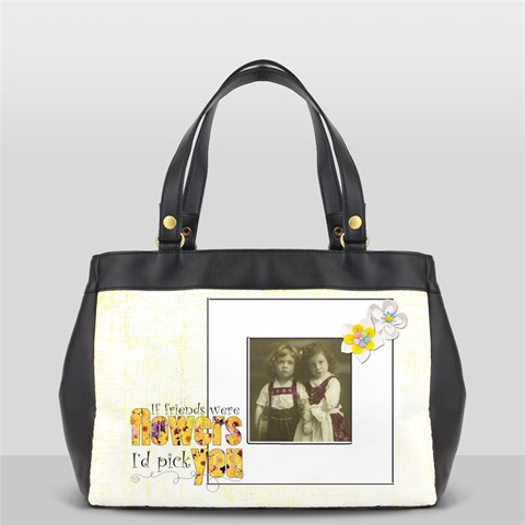 Flower Friends Oversized Office Bag By Catvinnat Front