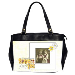 Flower friends oversized office bag - Oversize Office Handbag (2 Sides)