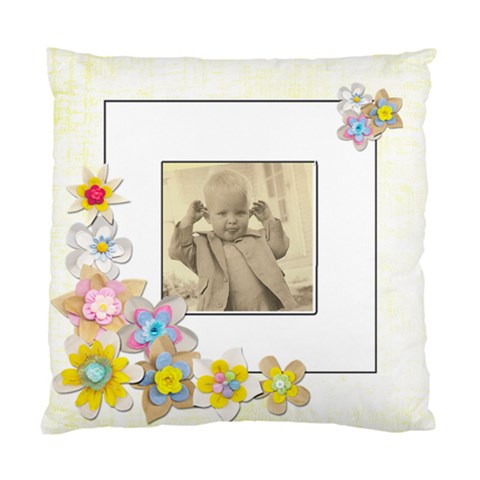 Cheeky Chappiespring Flowers Single Sided Cushion Cover By Catvinnat Front