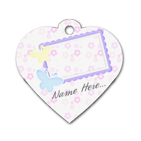 Pastels Heart Dog Tag By Happylemon Front