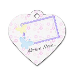 Pastels Heart Dog Tag - Dog Tag Heart (Two Sides)