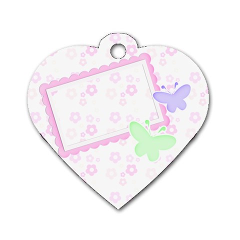Pastels Heart Dog Tag By Happylemon Back