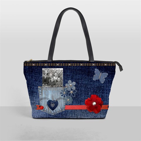 Denim And Red Bag By Diane Sumsion Front