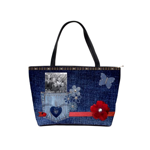Denim And Red Bag By Diane Sumsion Front