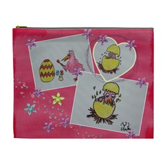 Easter Eggs and pink chicks - Cosmetic Bag (XL)