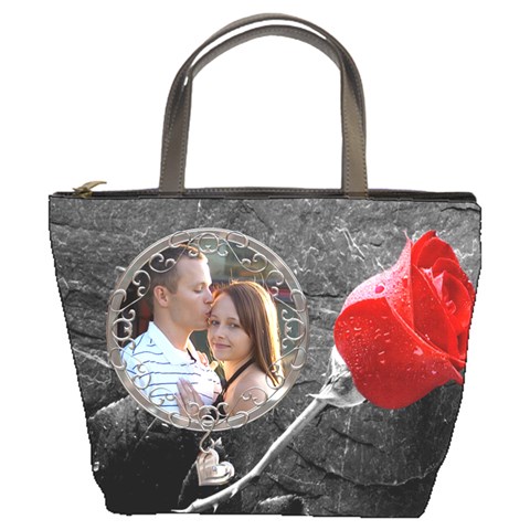 Red Rose Bucket Bag By Lil Front
