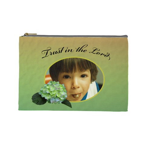 Trust In The Lord Xl Cosmetic Bag By Deborah Front