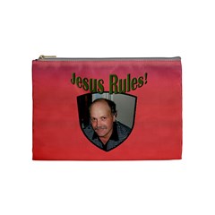 Jesus Rules Cosmetic Bag - Cosmetic Bag (Medium)