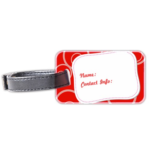 Bold Red Luggage Tag 2 Front