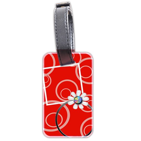 Bold Red Luggage Tag 2 Back