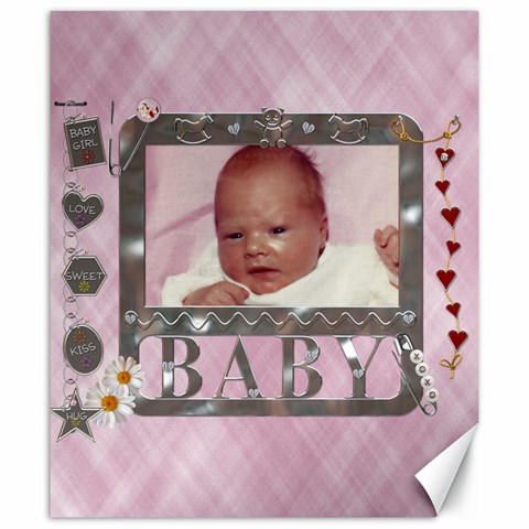 Baby Girl 20x24 Canvas By Lil 19.57 x23.15  Canvas - 1