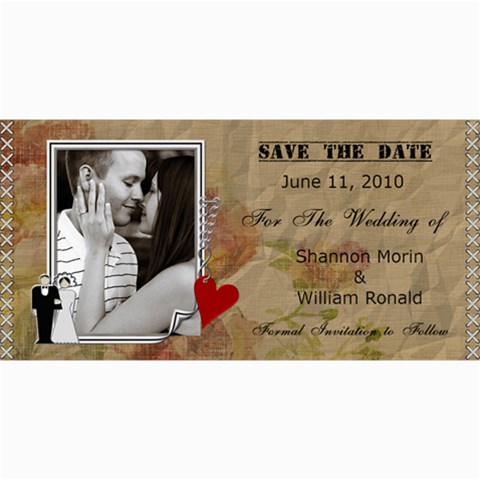 Wedding Save The Date Cards #6 By Lil 8 x4  Photo Card - 1