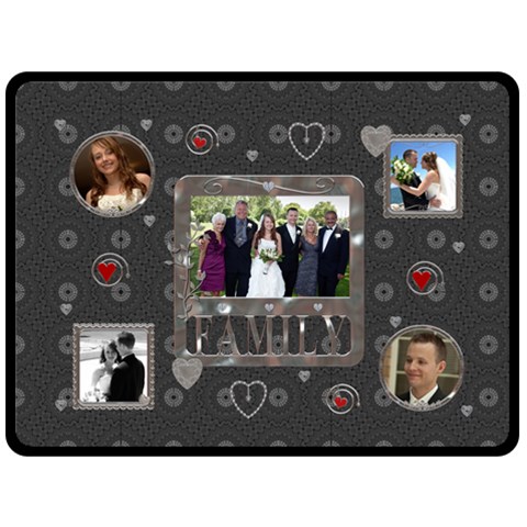 Family Love Xl Fleece Blanket By Lil 80 x60  Blanket Front