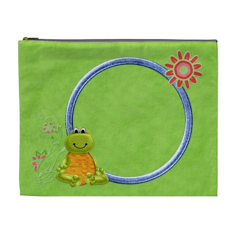 Lil  Froggie Xl Cosmetic Bag 1 By Lisa Minor Front