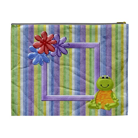 Lil  Froggie Xl Cosmetic Bag 1 By Lisa Minor Back