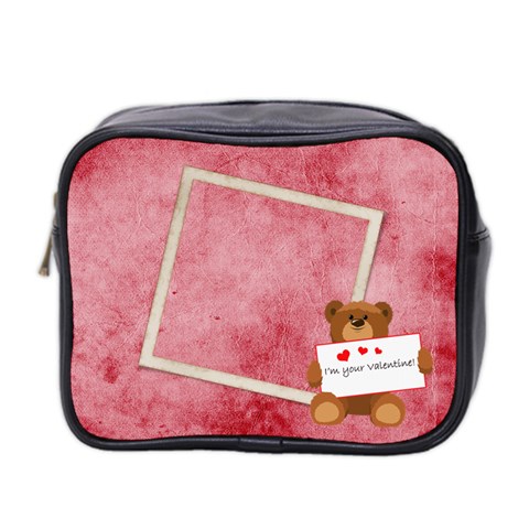 I m Your Valentine Mini Toiletries Bag  By Elena Petrova Front