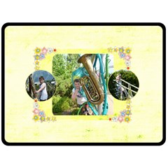 Lemon Sherbet Extra Large 80 x 60 Fleece Blanket - Fleece Blanket (Large)