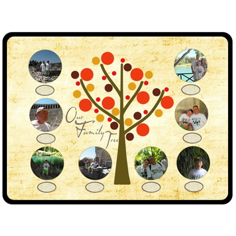 Our Family Tree Extra Large Fleece 80 X 60 By Catvinnat 80 x60  Blanket Front