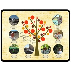 Our Family Tree Extra Large Fleece 80 x 60 - One Side Fleece Blanket (Large)