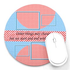 Family mousepad - Round Mousepad