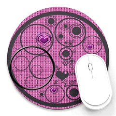 Love bubbles mousepad - Round Mousepad