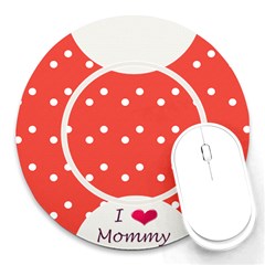 Love Mommy mousepad - Round Mousepad