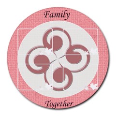 Family together mousepad - Round Mousepad