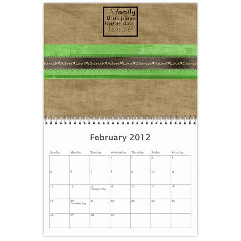 Calander 2011 By Amanda Feb 2012