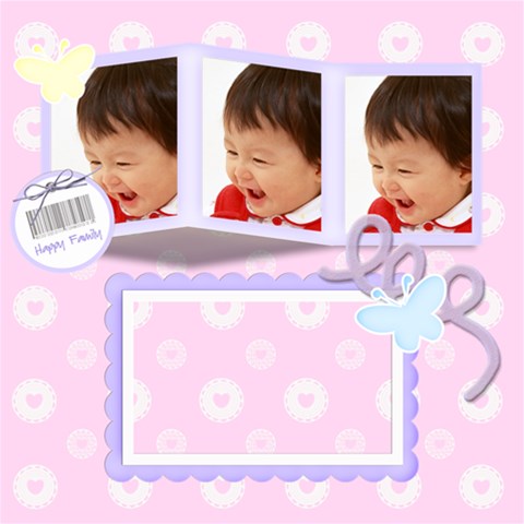 Pretty Lucille Little Girl 12 X 12 Quick Pages By Happylemon 12 x12  Scrapbook Page - 3