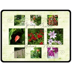 Seasons in my Garden Extra Large 80 x 60 fleece blanket - Fleece Blanket (Large)