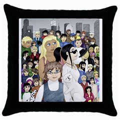 Throw Pillow Case (Black)