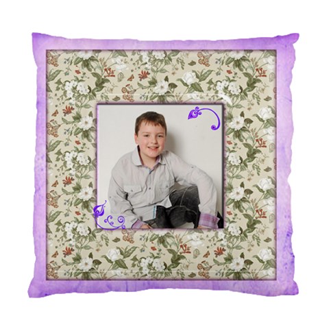 Lavendar Chintz Double Sided Cushion By Catvinnat Front