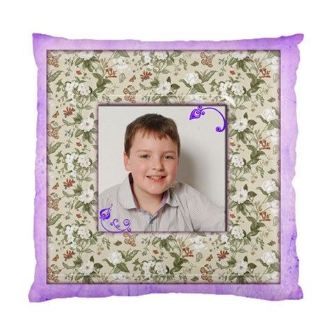 Lavendar Chintz Double Sided Cushion By Catvinnat Back