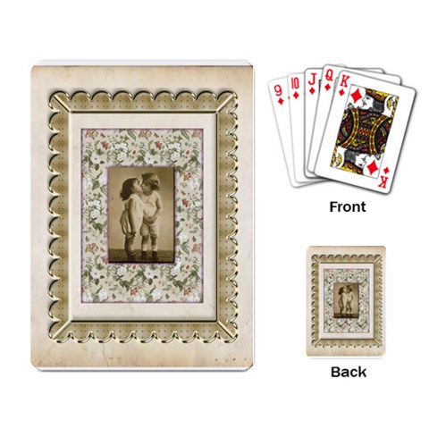 Kiss Vintage Frame Playing Cards By Catvinnat Back