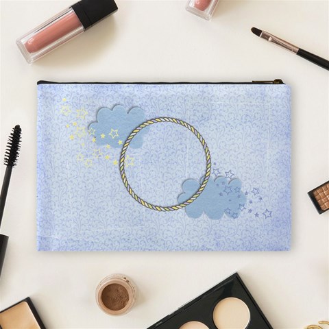Stars/clouds Custom Cosmetic Bag (large)  By Mikki Back