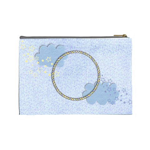 Stars/clouds Custom Cosmetic Bag (large)  By Mikki Back