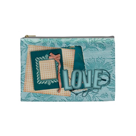 Love Custom Cosmetic Bag (m)  By Mikki Front
