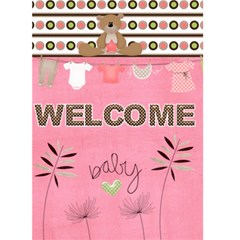 baby girl card - Greeting Card 5  x 7 