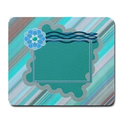 Blue flower mousepad - Large Mousepad