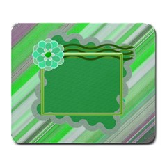 Greeb flower mousepad - Large Mousepad