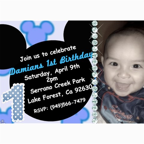Ddsinvite1 By Liz 7 x5  Photo Card - 2