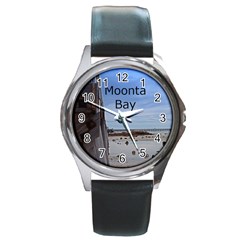 Moonta Bay Jetty Round Metal Watch