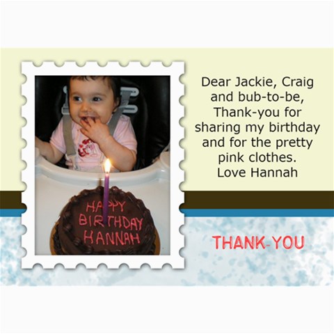 Thank 7 x5  Photo Card - 8