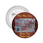 Pink Bird Loves Golden Lane Prague Castle - 2.25  Button