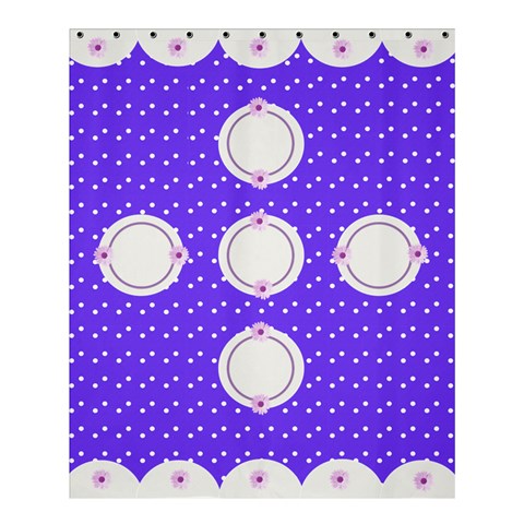 Purple Dots Shower Curtain By Daniela 60 x72  Curtain