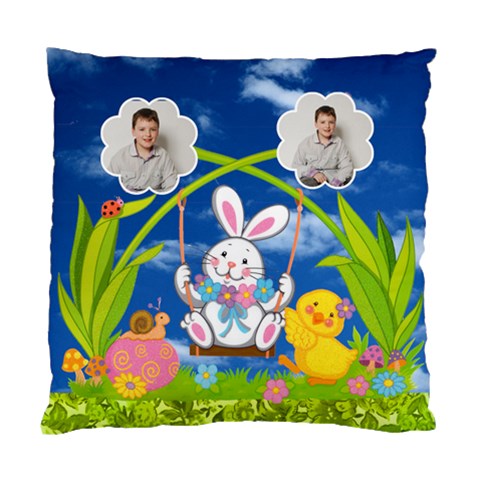 Easter Egg Hunt Double Sided Cushion By Catvinnat Back